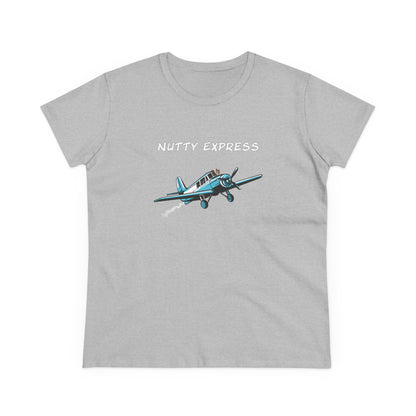 Nutty's Express Delivery. Always On-Time.. Women's Midweight Cotton Tee