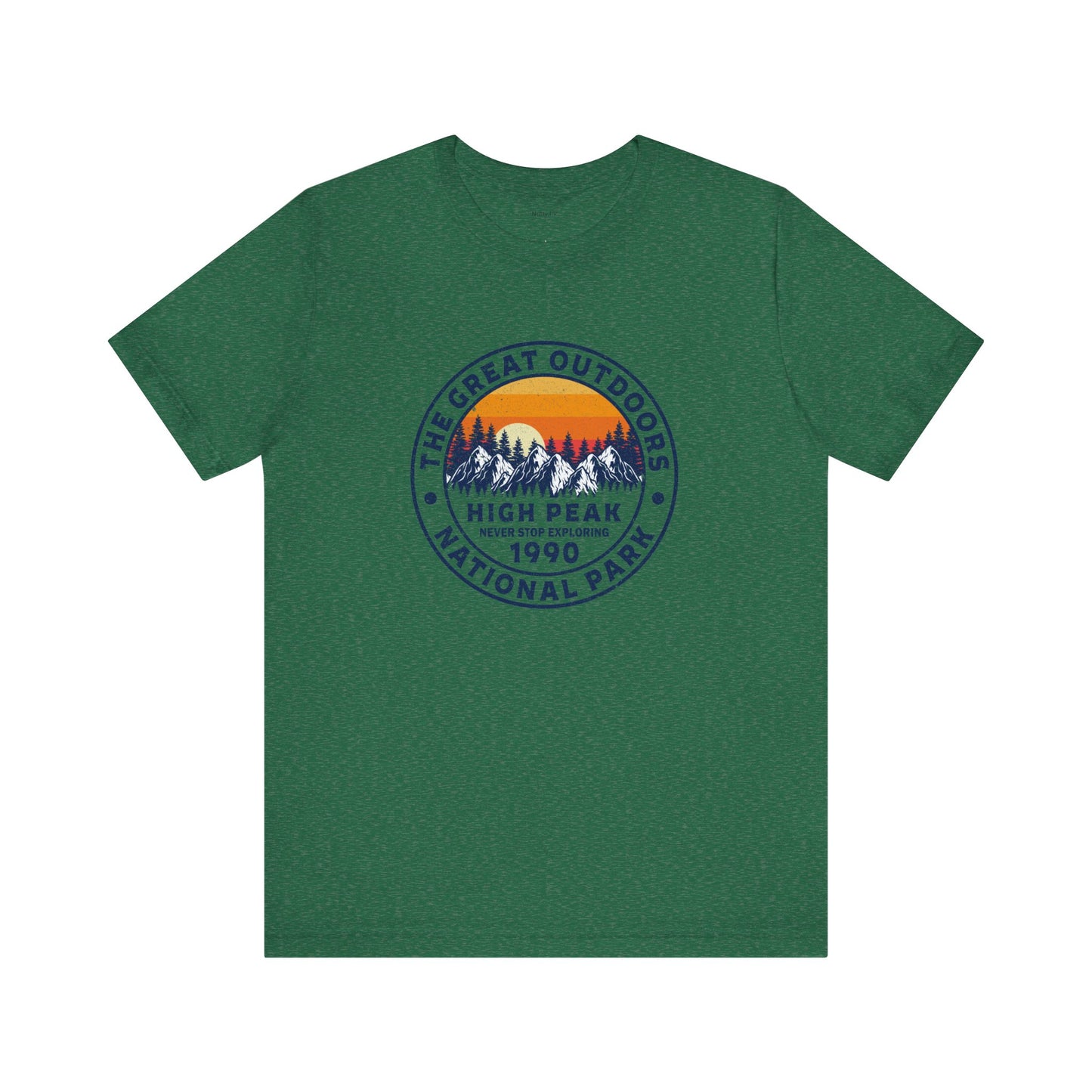 Never Stop Exploring. High Peak National Park. Unisex Jersey Short Sleeve Tee