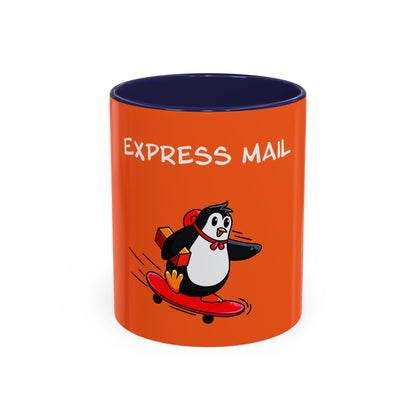 Express Mail. Accent Coffee Mug, 11oz