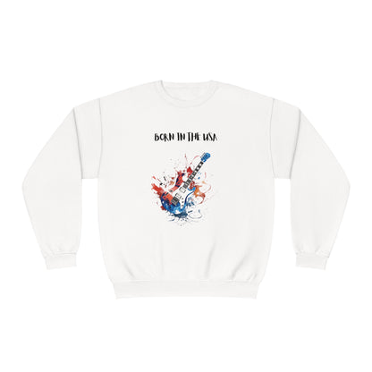 Born In The USA Guitar. Unisex NuBlend® Crewneck Sweatshirt