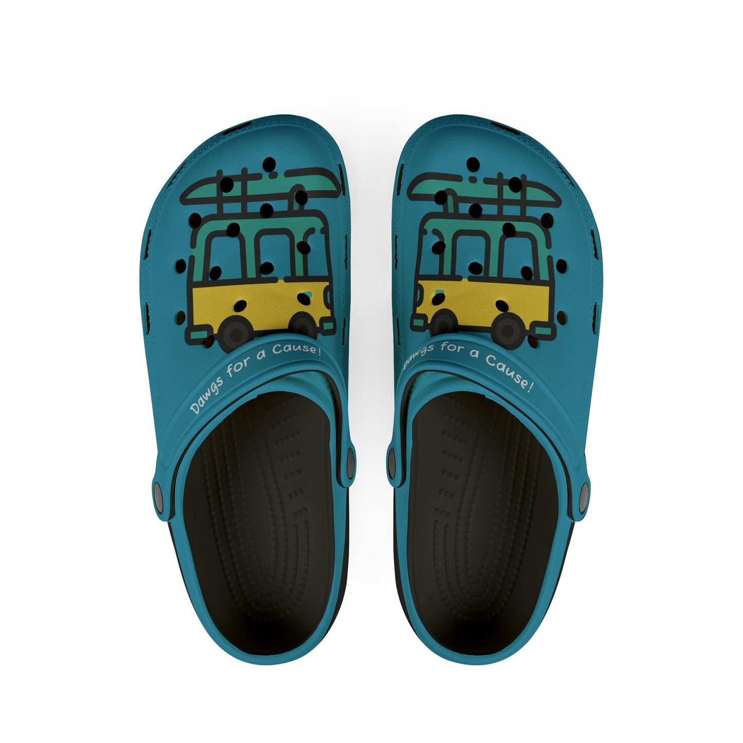 Summer Vibing Van Rubber Clogs For Men- Turquois