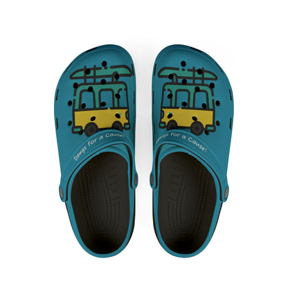 Summer Vibing Van Rubber Clogs For Men- Turquois