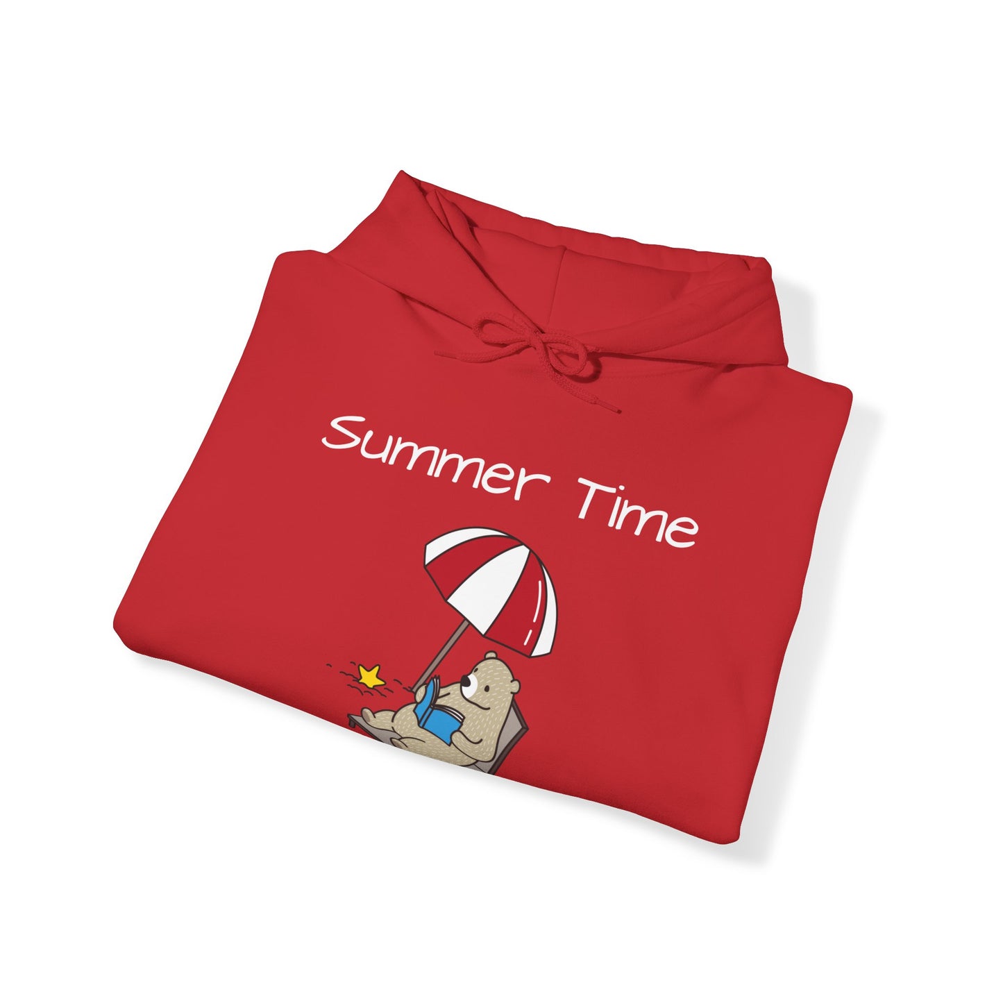 Summertime. Bear. Unisex Hooded Sweatshirt.