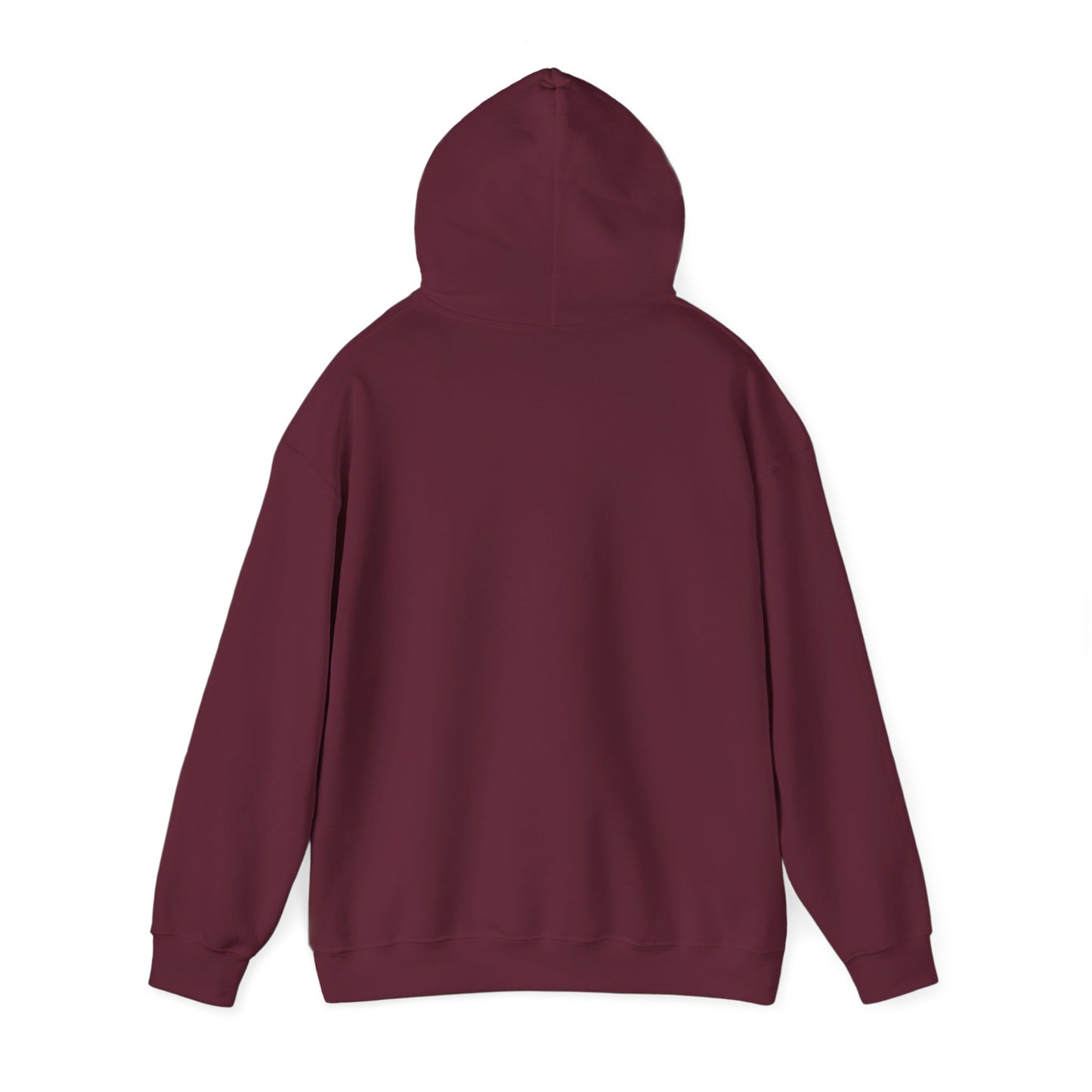 Solid Red. Unisex Hooded Sweatshirt.