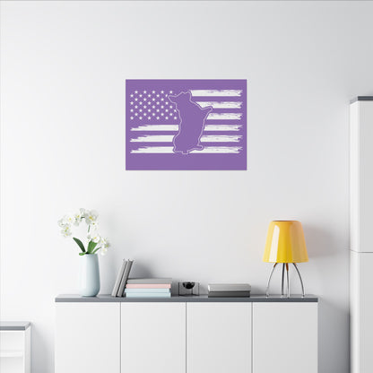Charlie The American Flag Dog. Canvas Gallery Wraps