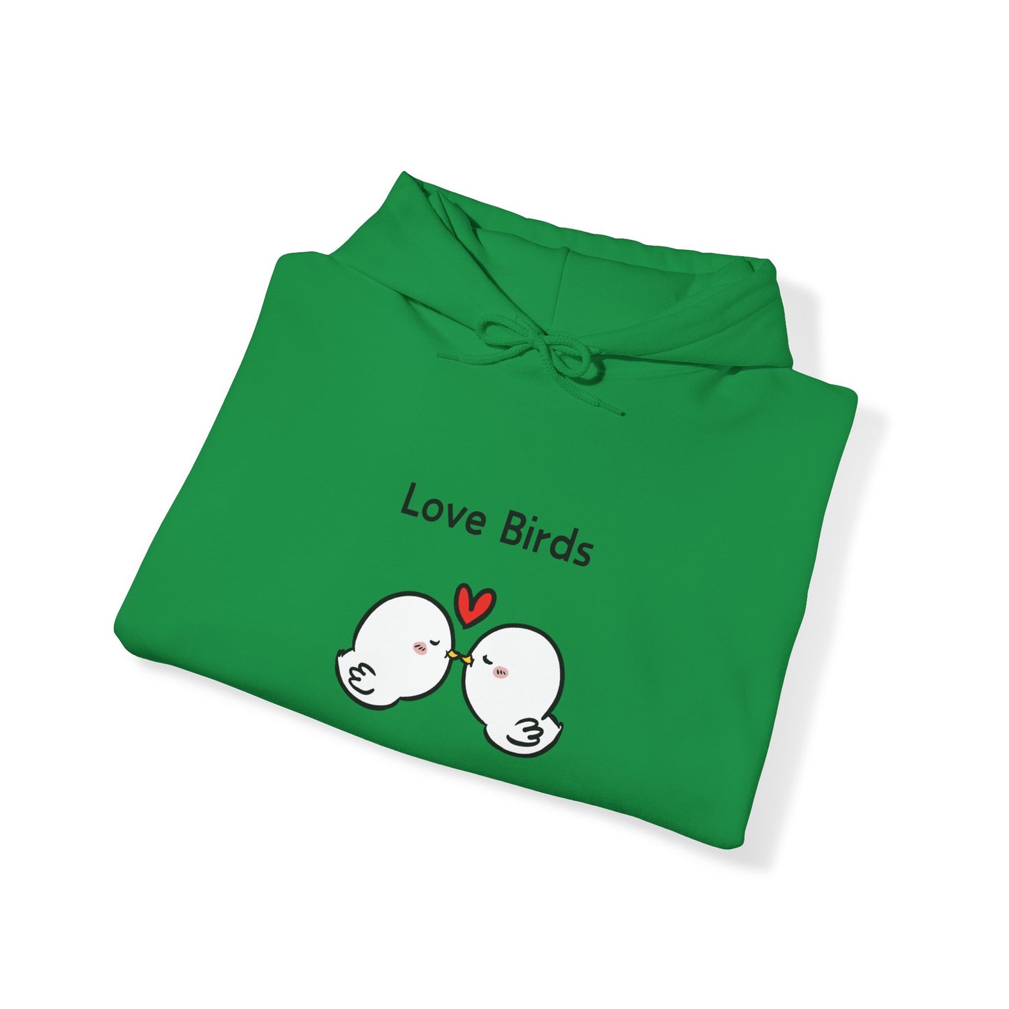 White Canary Love Birds. Unisex Hooded Sweatshirt.