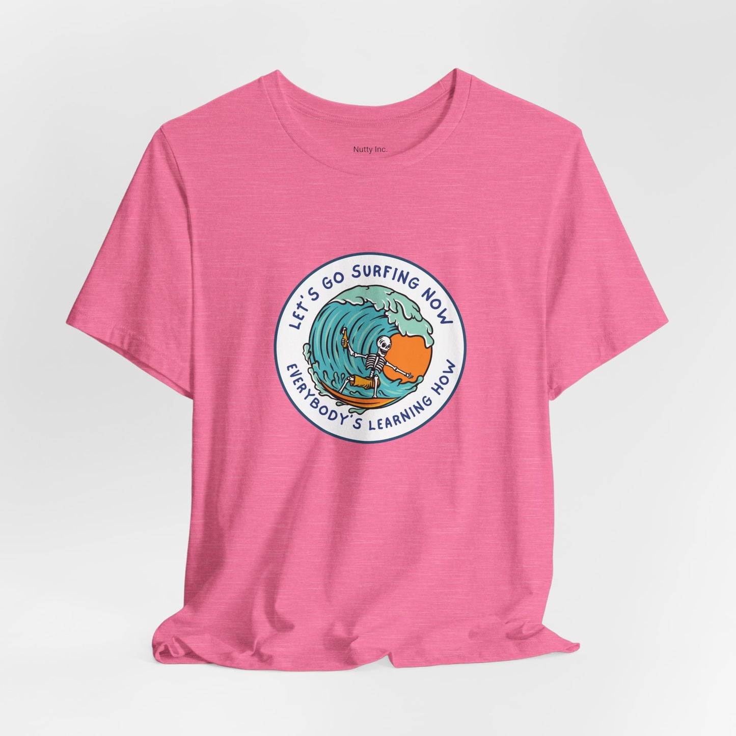 Let's Go Surfing Now. Everybody's Learning How. Unisex Jersey Short Sleeve Tee