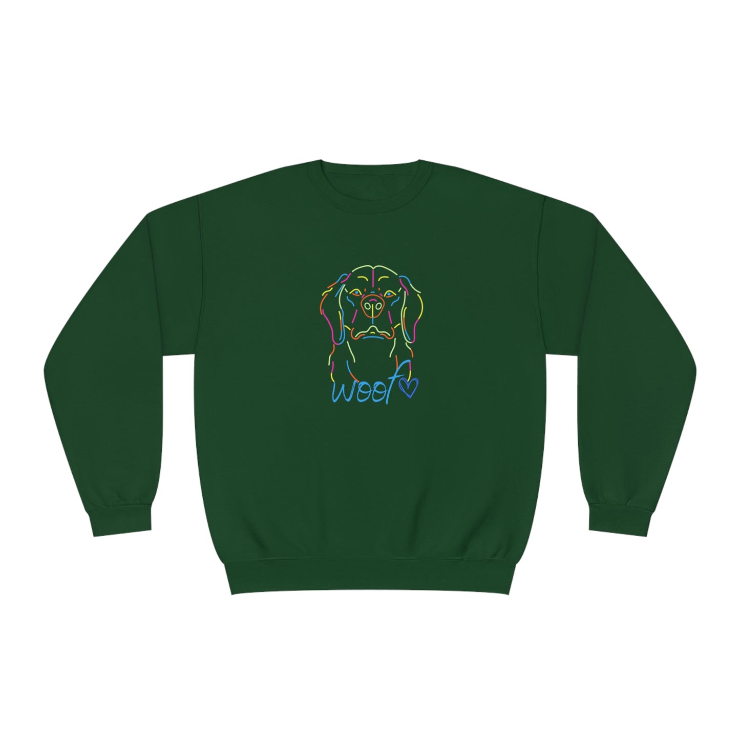 Colorful Retriever. Woof. Unisex NuBlend® Crewneck Sweatshirt