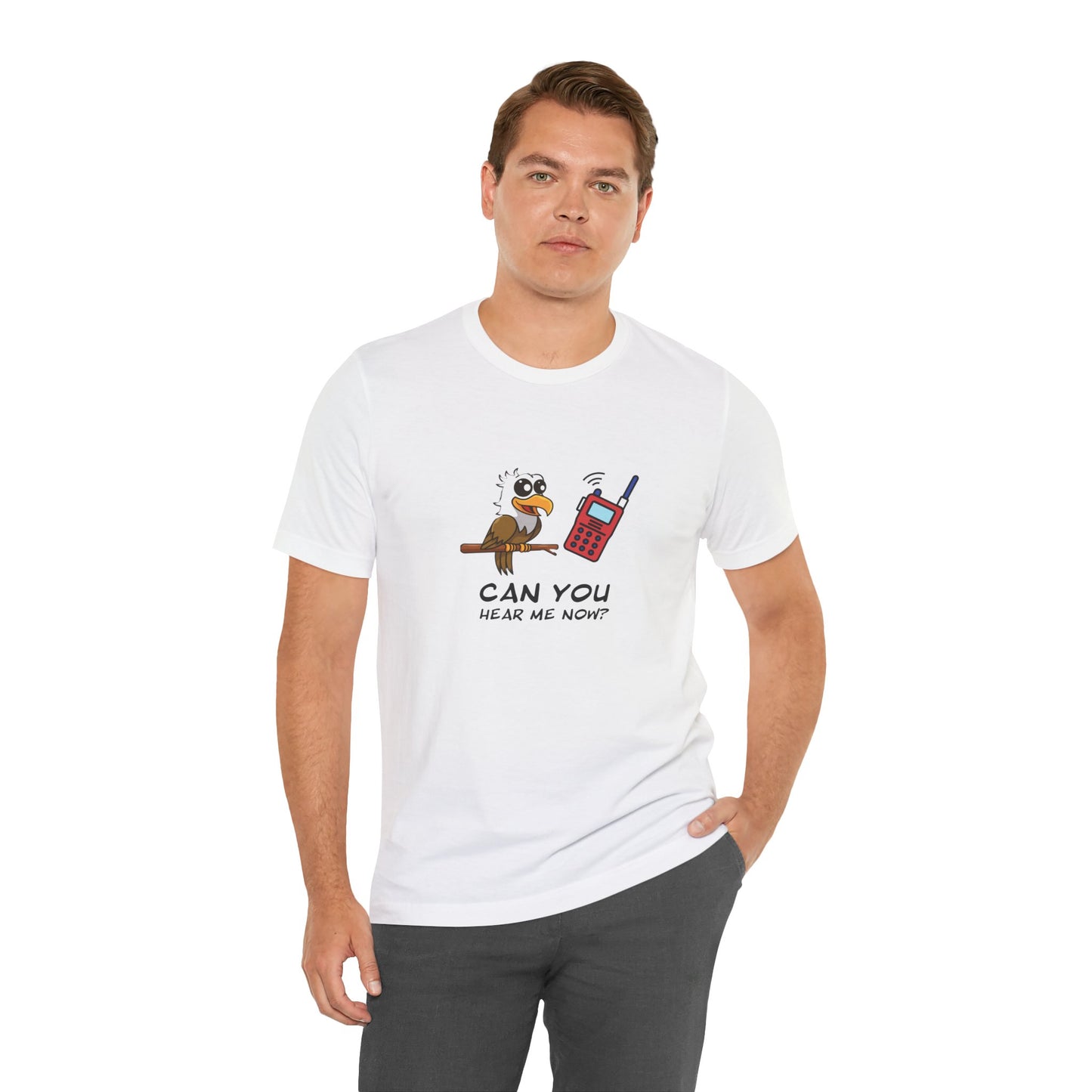 Burrowing Owl. Can You Hear Me Now? Unisex Jersey Short Sleeve Tee