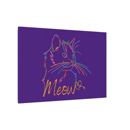 Copy of Meow. Cat with Purrty Color Outlines. Canvas Gallery Wraps