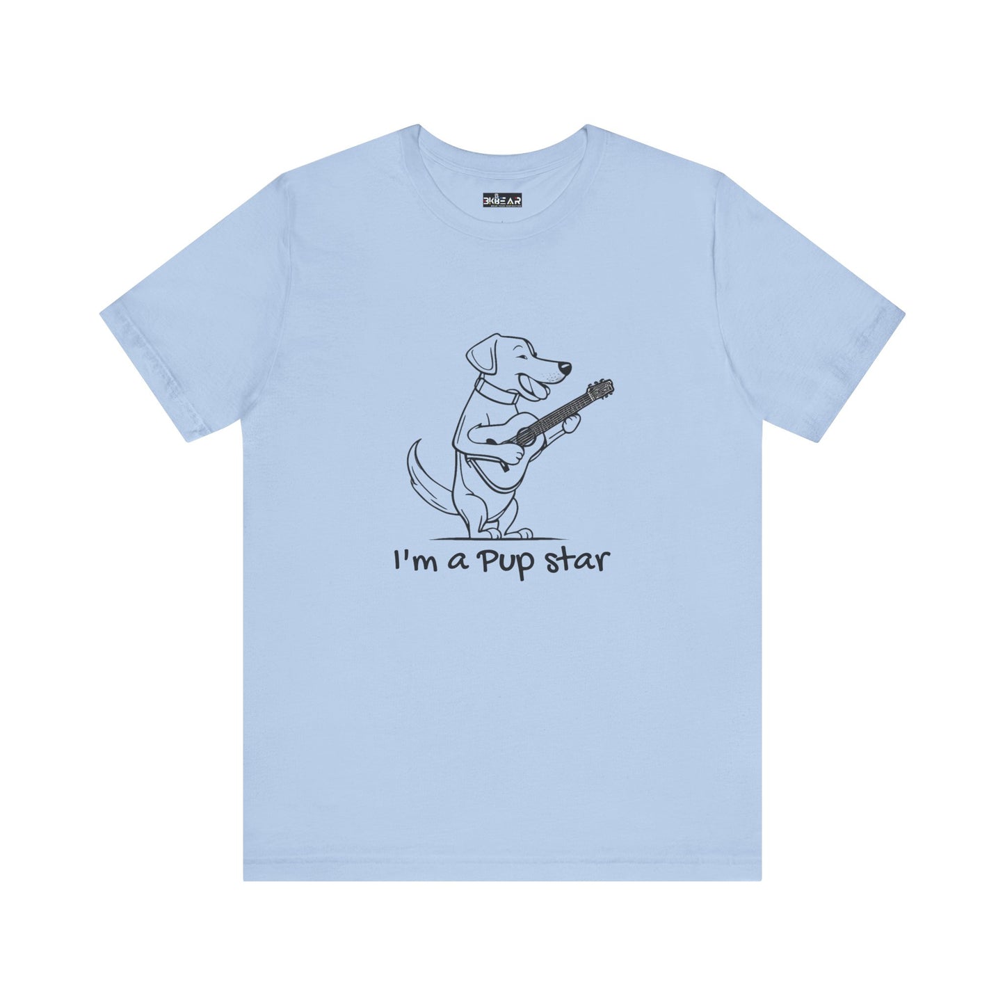 Dog With a Guitar. I'm a Pup Star. Unisex Jersey Short Sleeve Tee