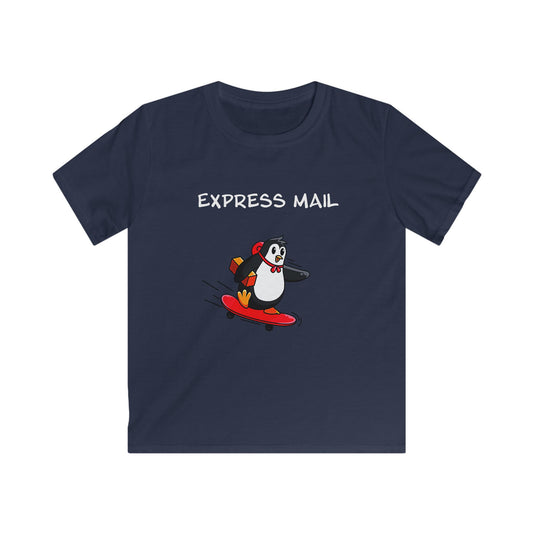 Express Mail Funny Penguin Kids Tee