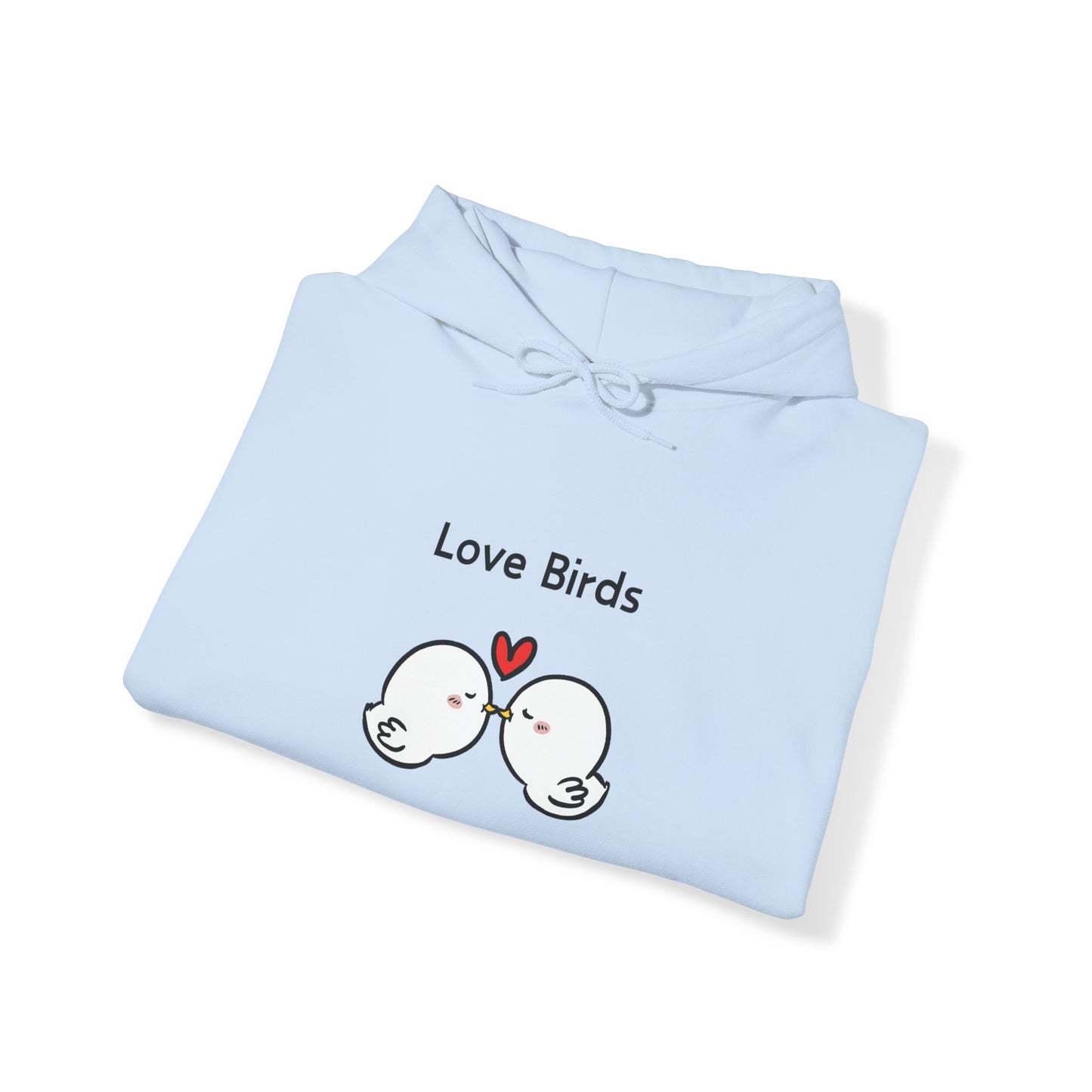 White Canary Love Birds. Unisex Hooded Sweatshirt.