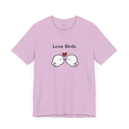 White Canary Love Birds. Unisex Jersey Short Sleeve Tee