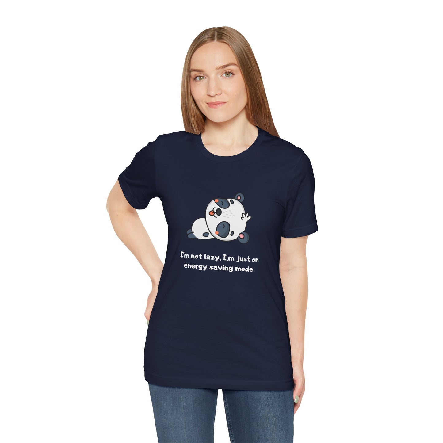 I'm Not Sleeping I'm on Energy Saving Mode. Unisex Jersey Short Sleeve Tee