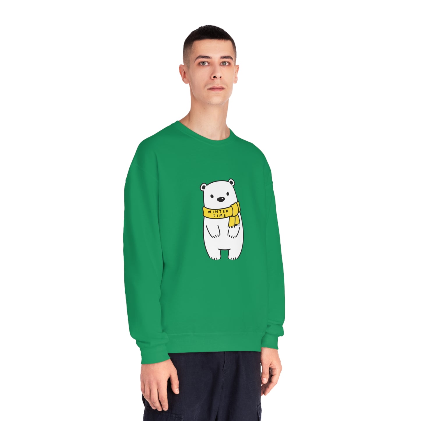 Winter Time BK Bear. Unisex NuBlend® Crewneck Sweatshirt