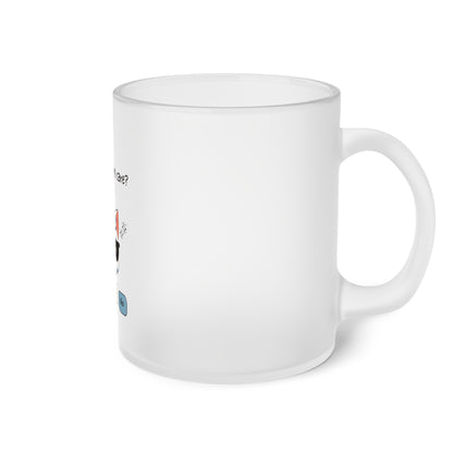 Cat. Do I Look Like I Care. Frosted Glass Mug