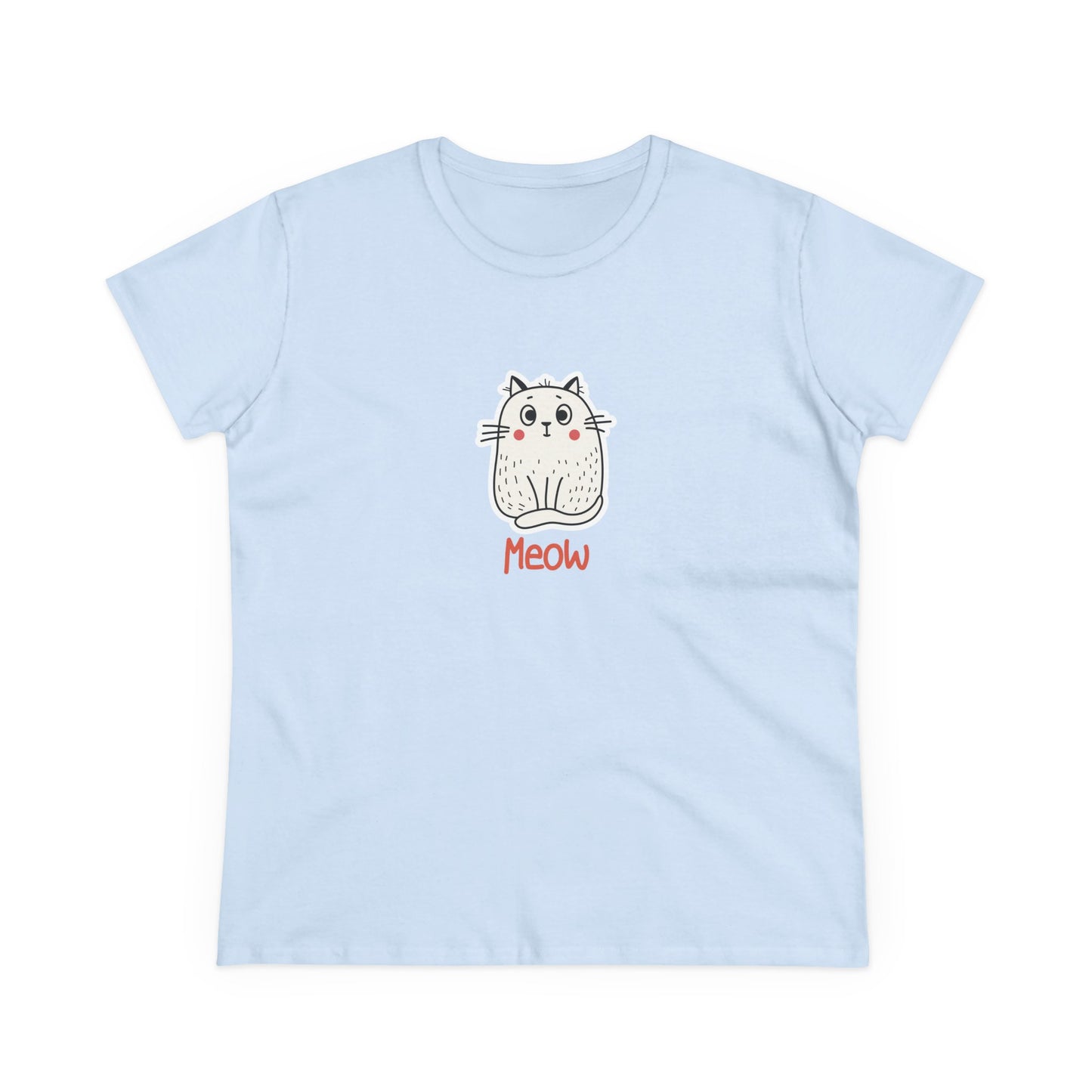 Loki The Cat. Meow. Women's Midweight Cotton Tee