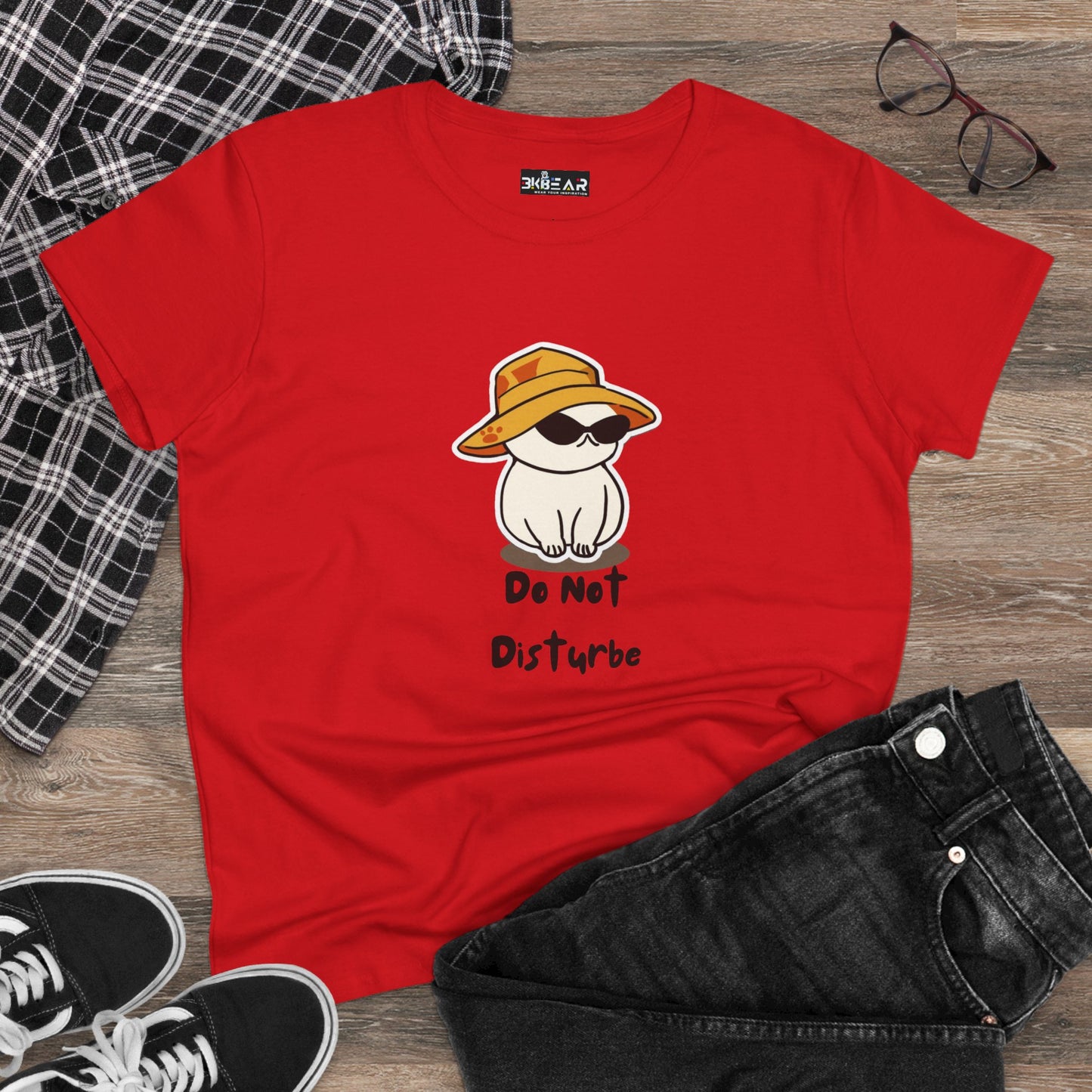Do Not Disturb Women’s Midweight Cotton Tee – Casual Cotton Tee with Attitude