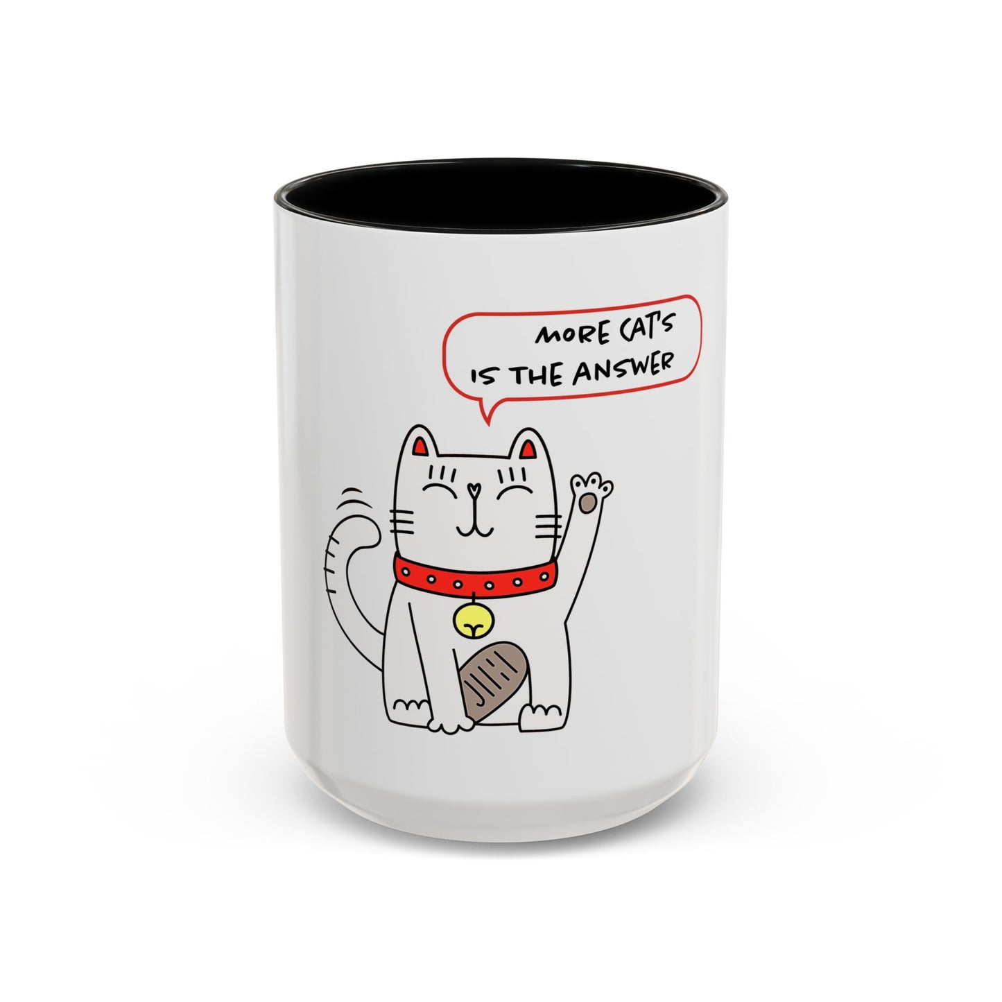 Oliver Says More Cats Is The Answer. Accent Coffee Mug, 11oz