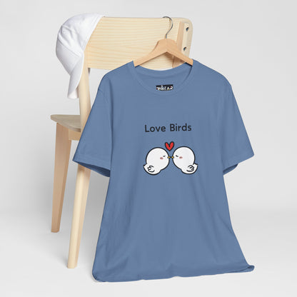Love Birds Boyfriend T Graphic. Unisex Jersey Short Sleeve Tee