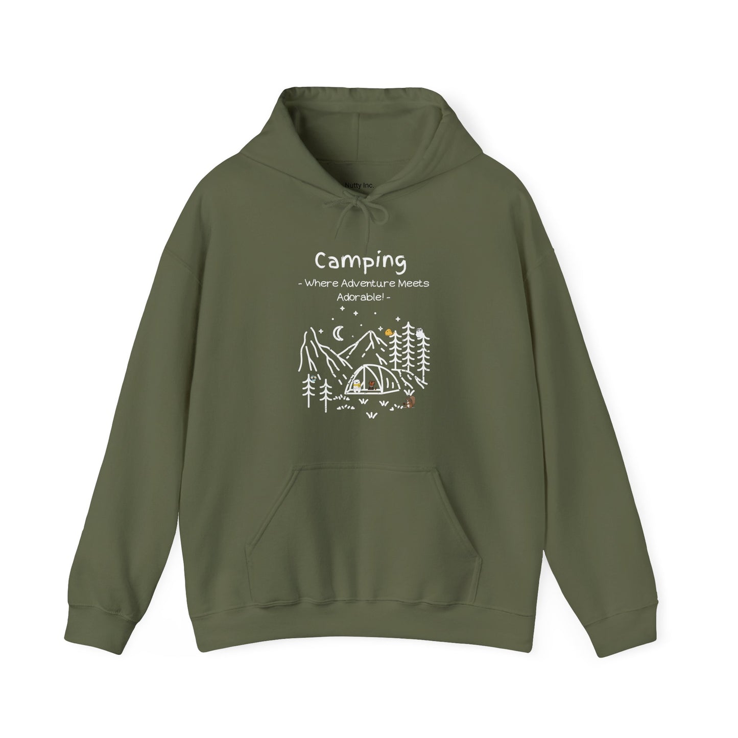 Camping. Where Adventure Meets Adorable. Unisex Hooded Sweatshirt.