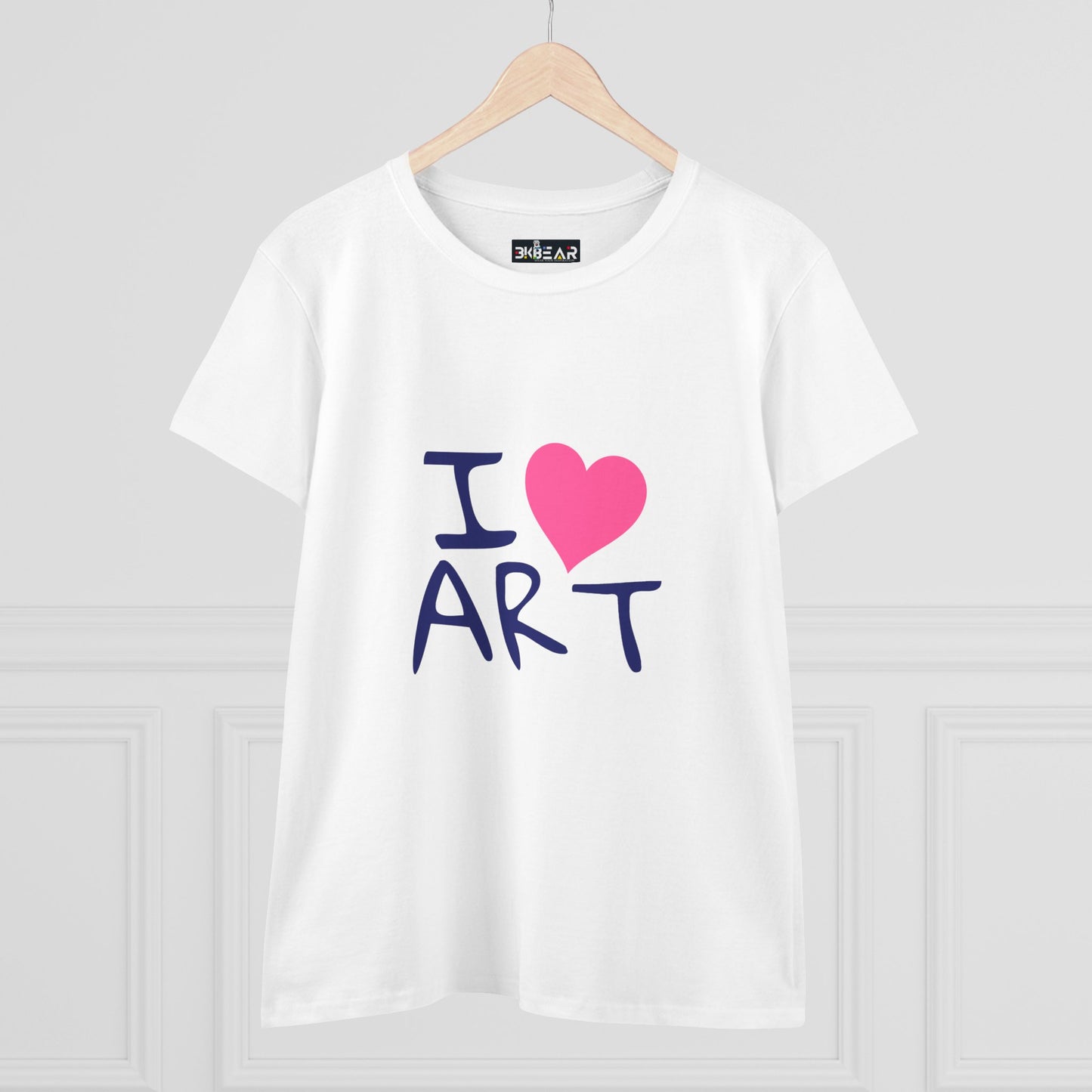 I Love Art. Women's Midweight Cotton Tee