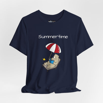 Summertime. Bear.  Unisex Jersey Short Sleeve Tee