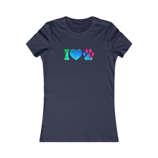 I Heart Paws. Women's Favorite Tee