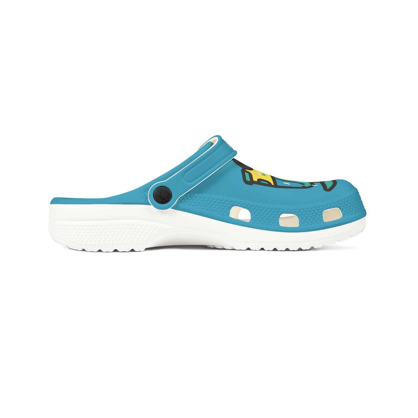 Summer Vibing Van Rubber Clogs For Men- Turquois