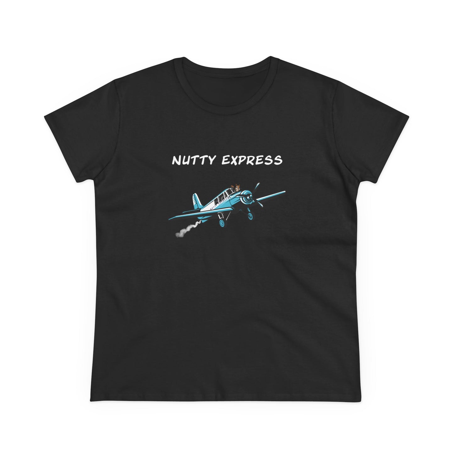 Nutty's Express Delivery. Always On-Time.. Women's Midweight Cotton Tee