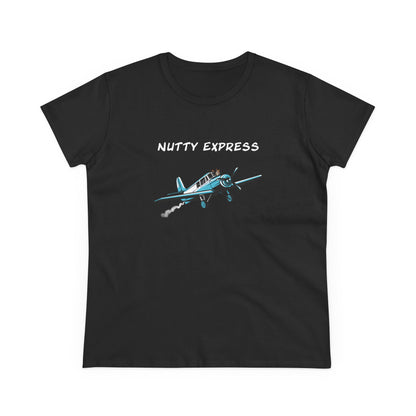 Nutty's Express Delivery. Always On-Time.. Women's Midweight Cotton Tee