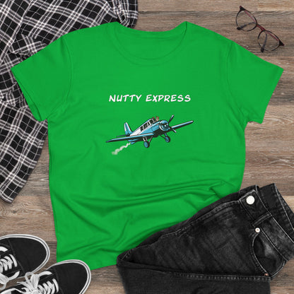 Nutty's Express Delivery. Always On-Time.. Women's Midweight Cotton Tee