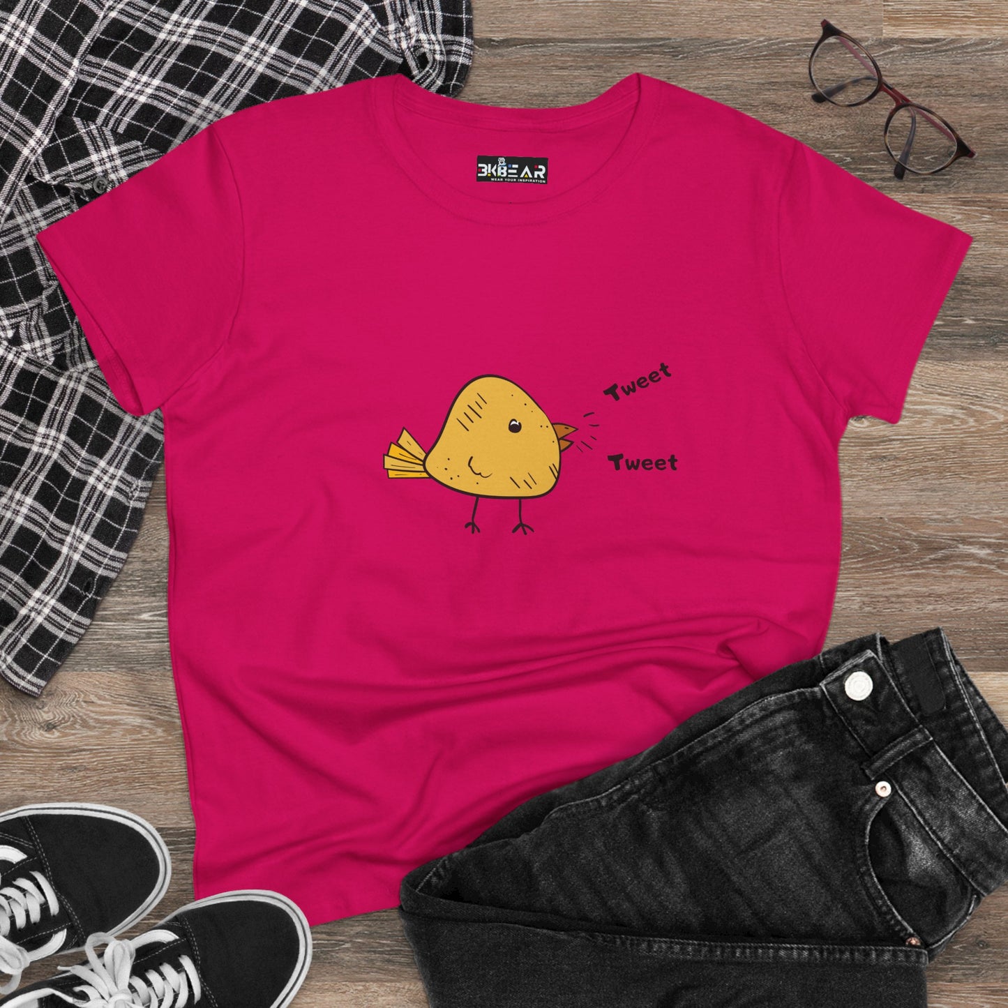 Tweet. Tweet. Women's Midweight Cotton Tee