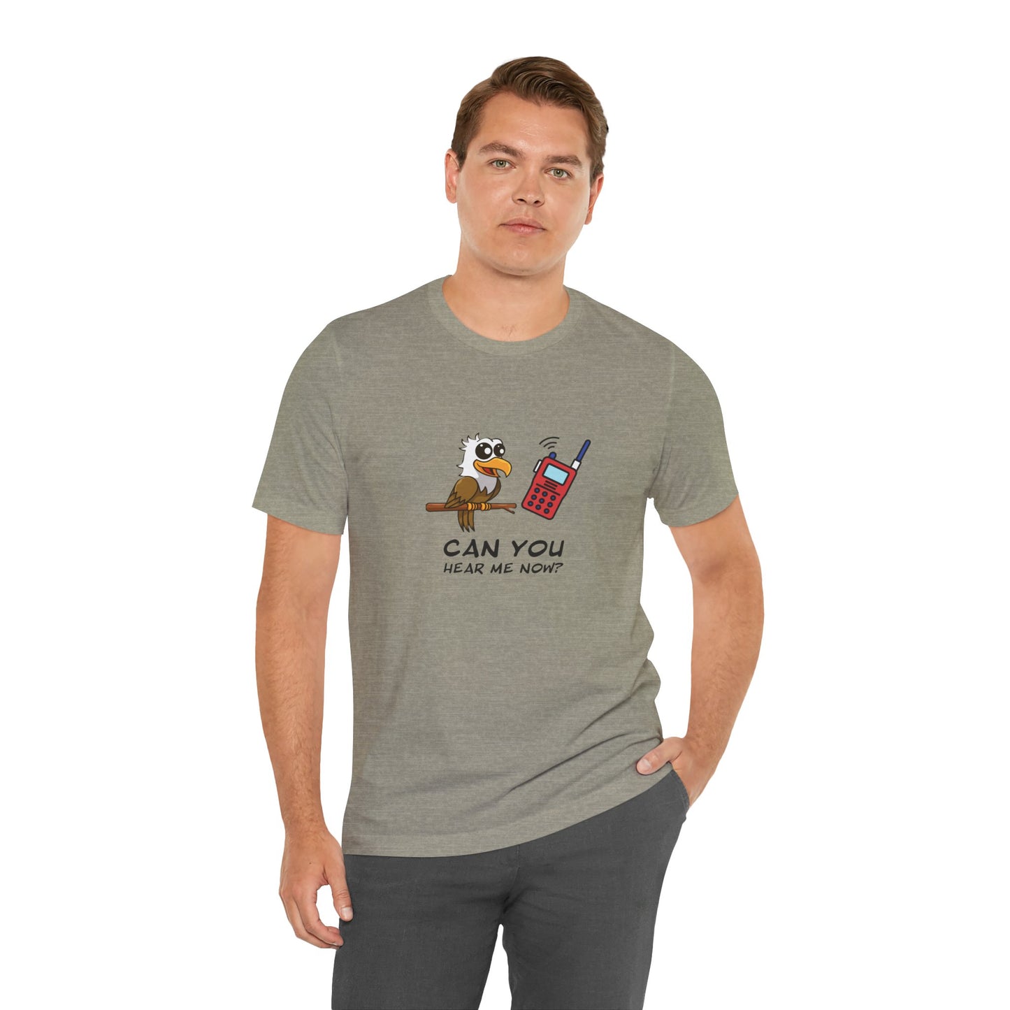 Burrowing Owl. Can You Hear Me Now? Unisex Jersey Short Sleeve Tee