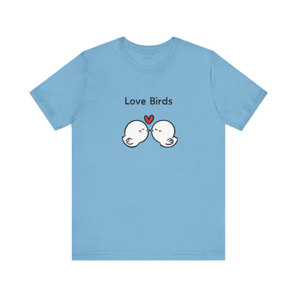 White Canary Love Birds. Unisex Jersey Short Sleeve Tee