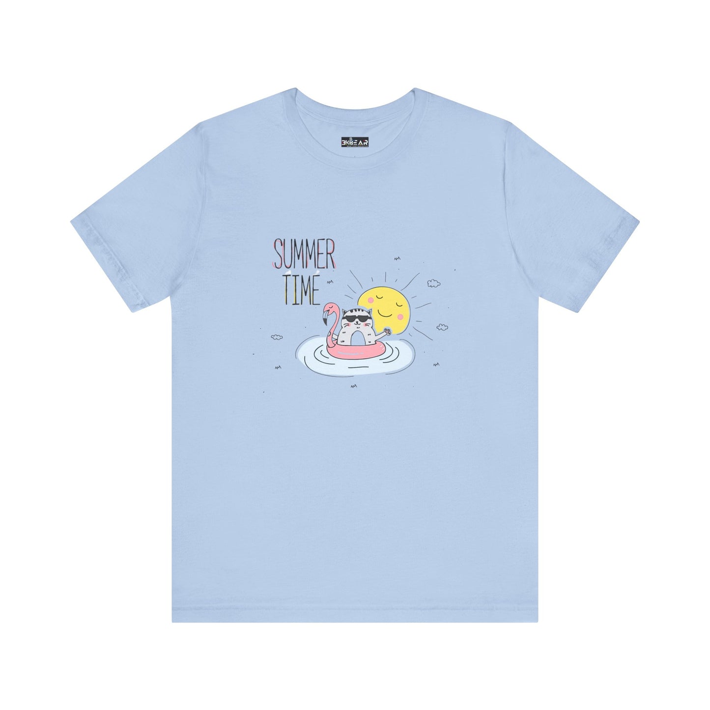Jingles The Summertime Cat.  Women's Unisex Jersey Short Sleeve Tee