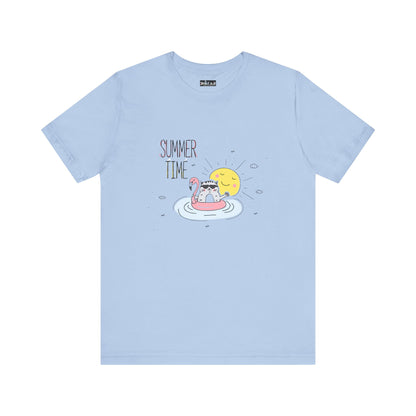 Jingles The Summertime Cat.  Women's Unisex Jersey Short Sleeve Tee