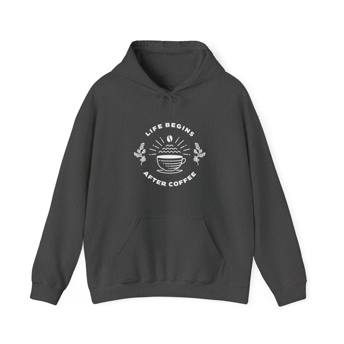 Life Begins After Coffee. Unisex Hooded Sweatshirt.