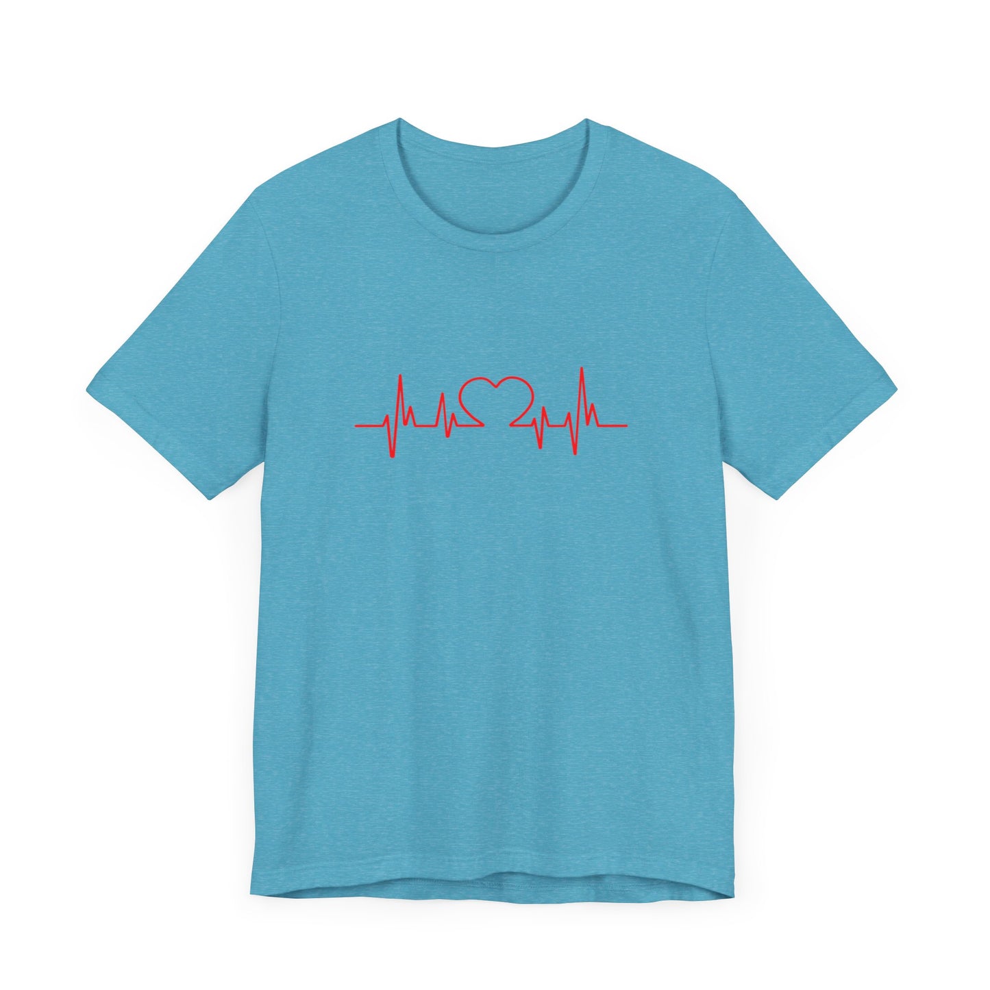 I Love You Heart Beat. Unisex Jersey Short Sleeve Tee