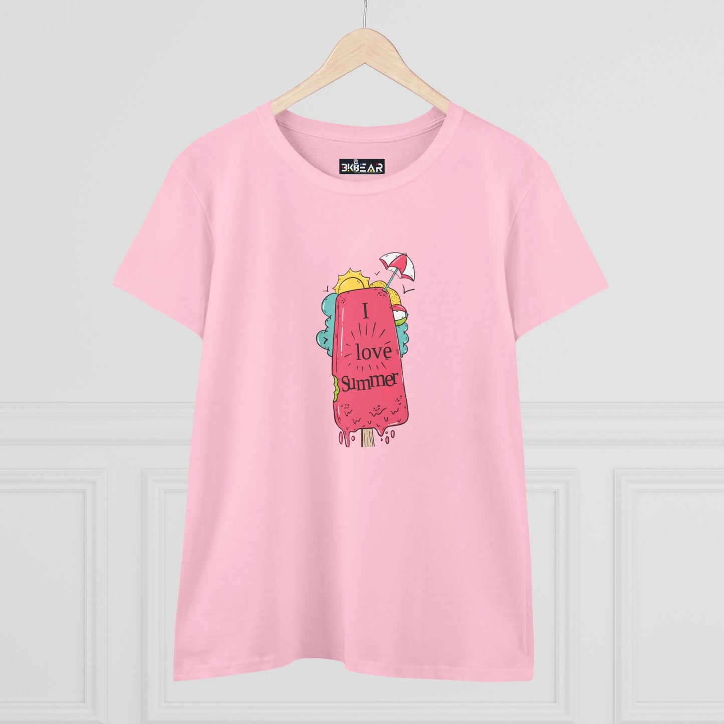 I Love Summer. Women's Midweight Cotton Tee