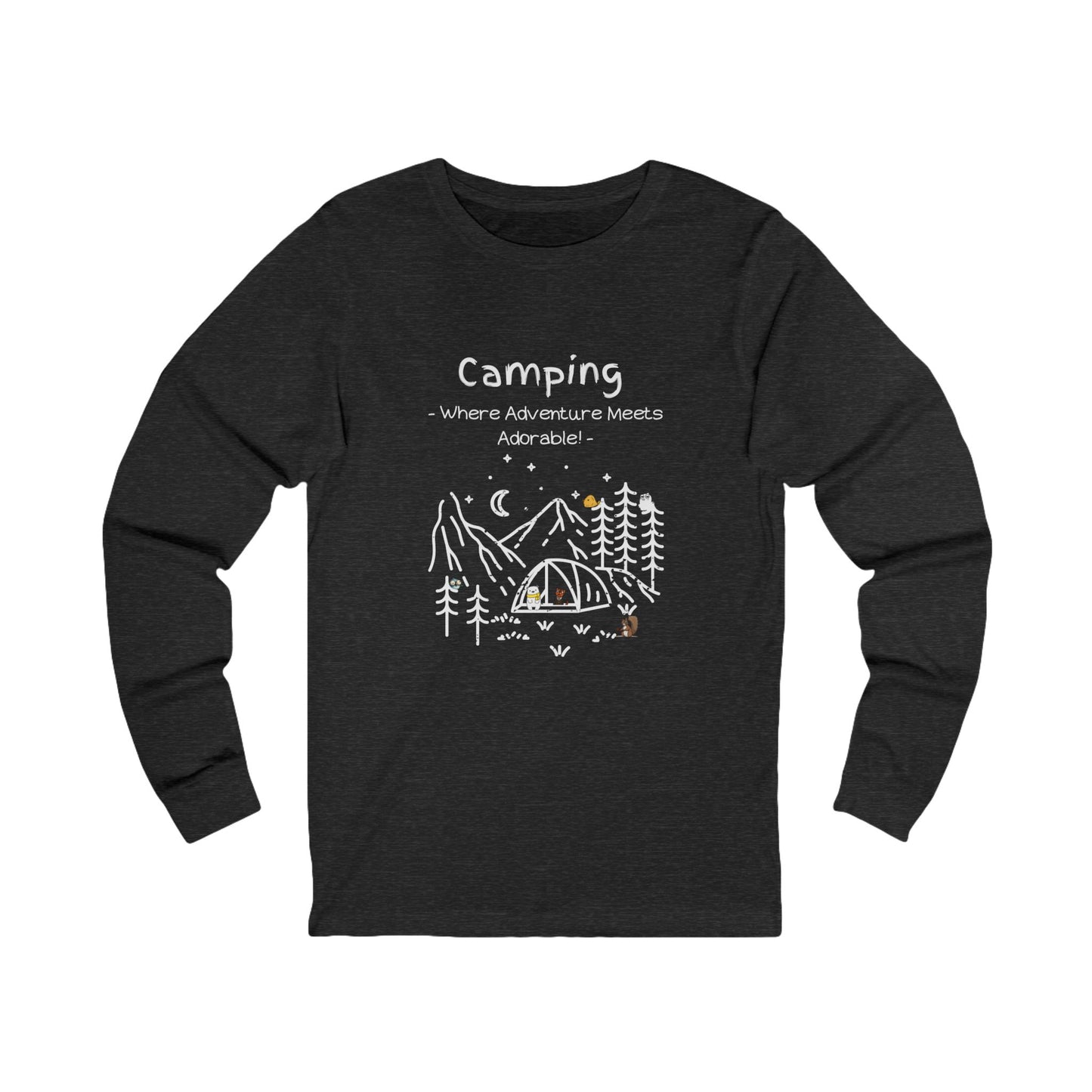 Camping. Where Adventure Meets Adorable. Unisex Jersey Long Sleeve Tee