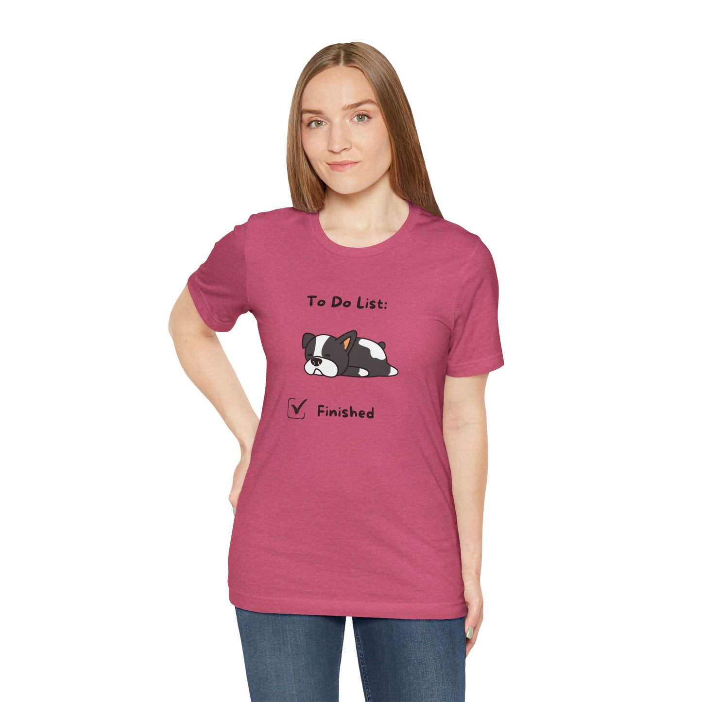 To Do List. Finished. Unisex Jersey Short Sleeve Tee