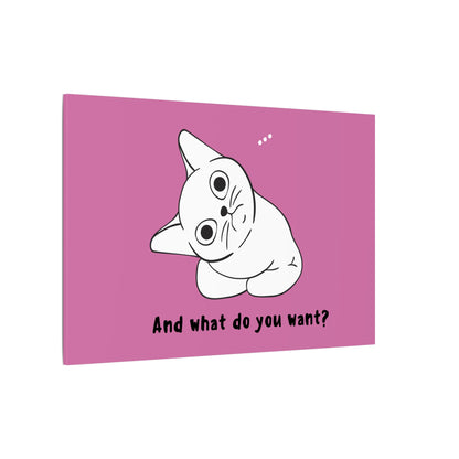 Canvas Print - Cute but Vexing Cat Wondering What You Want