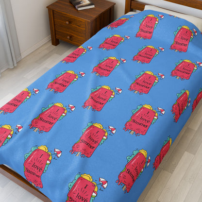 I Love Summer. Plush Blanket