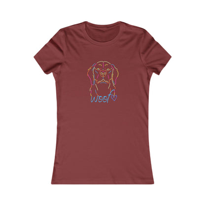 Colorful Retriever. Woof. Women's Favorite Tee