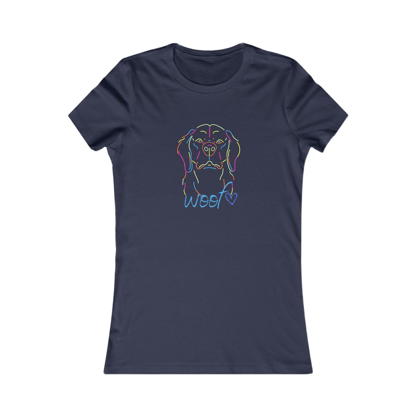 Colorful Retriever. Woof. Women's Favorite Tee