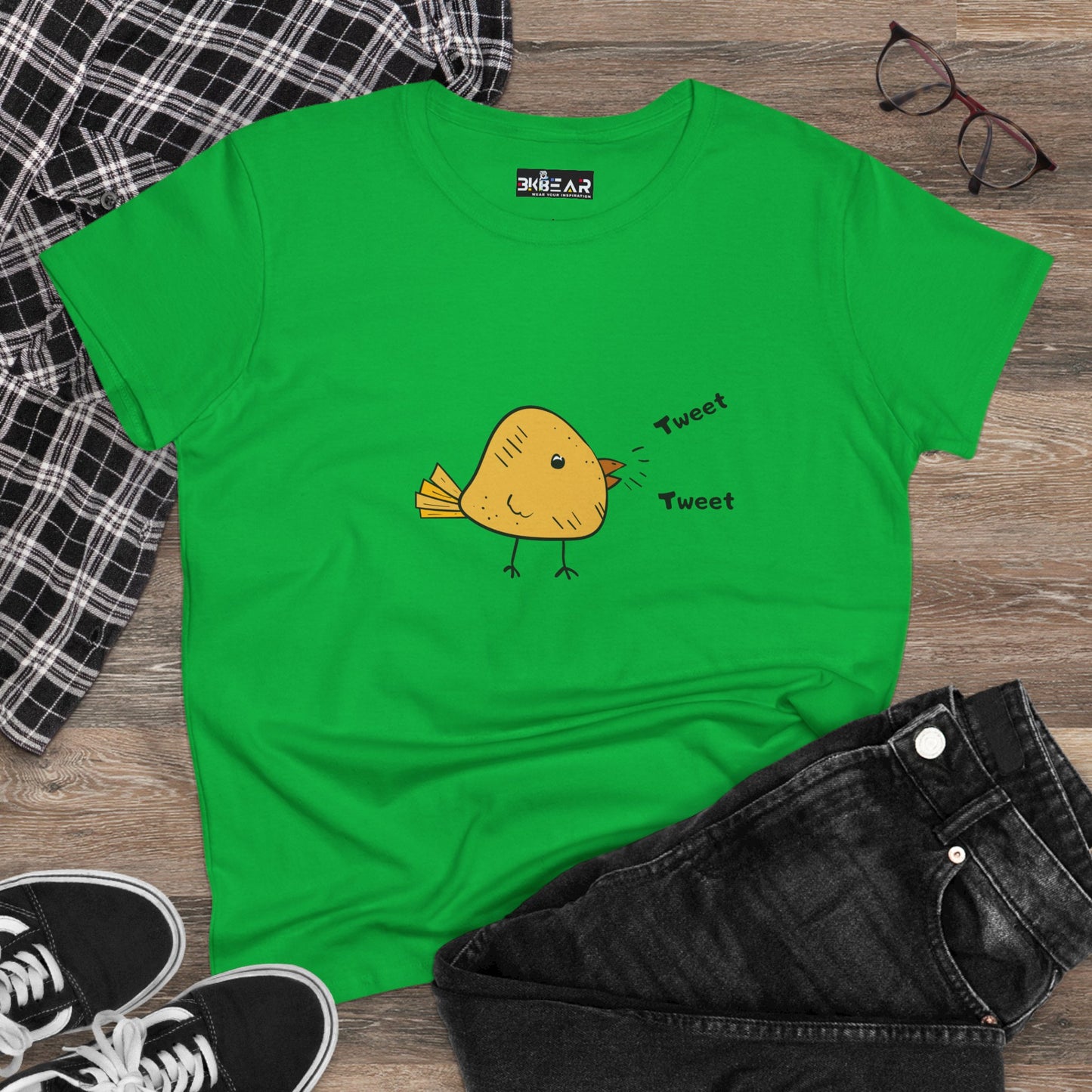 Tweet. Tweet. Women's Midweight Cotton Tee