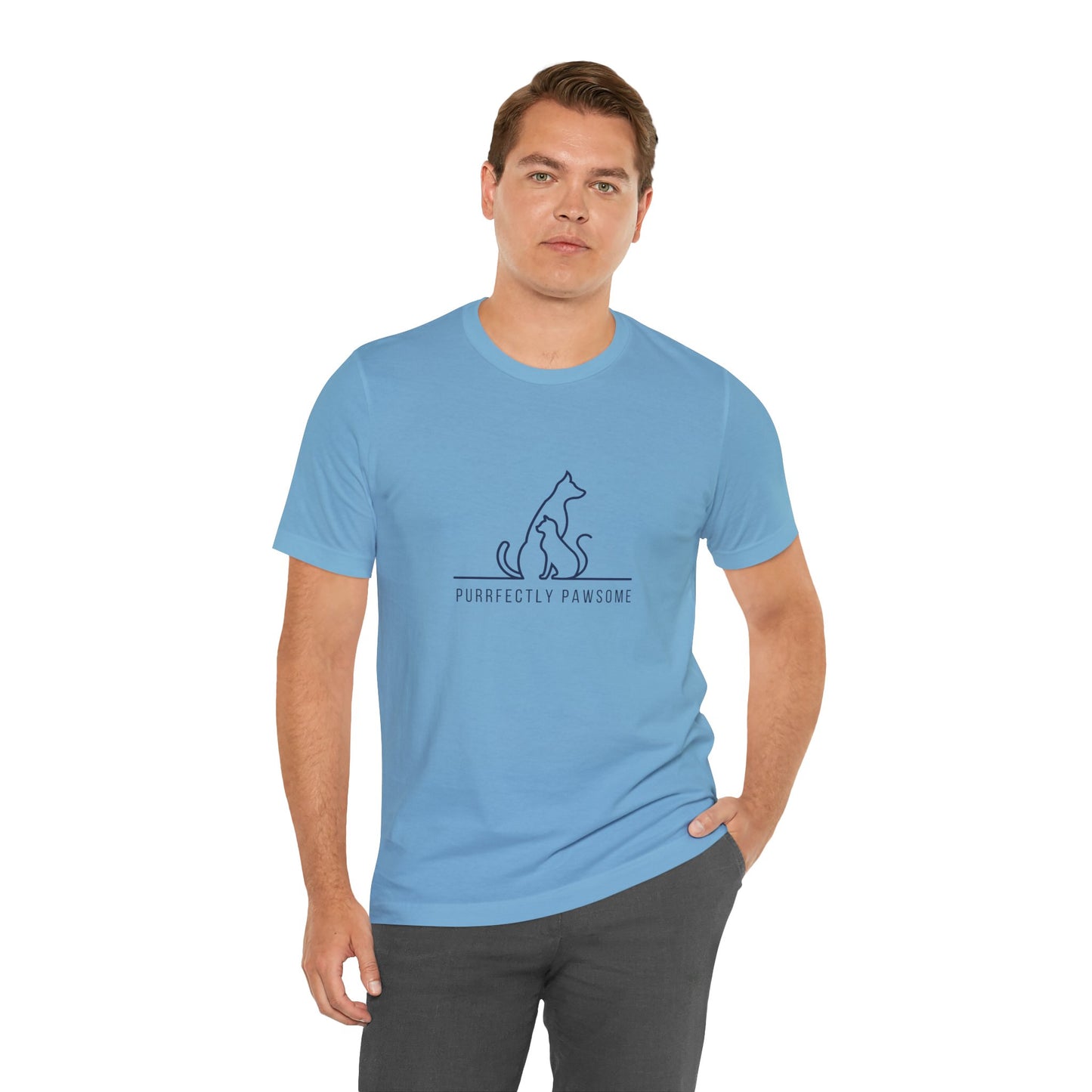 Purrfectly Pawsome. Unisex Jersey Short Sleeve Tee