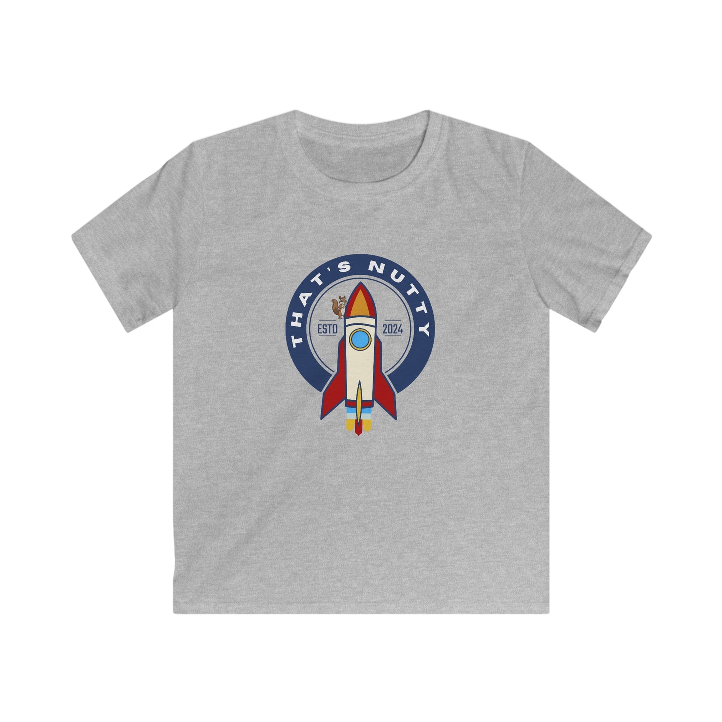 That's Nutty On A Rocket Ship. Kids Softstyle Tee